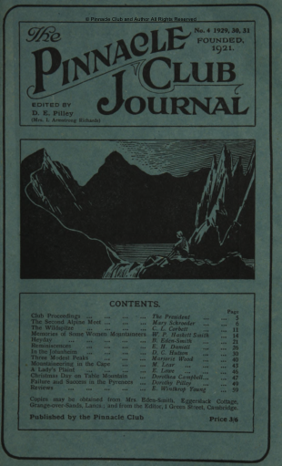 The Pinnacle Club Journal No.-04 1929-1931 cover